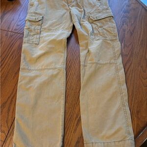 Abercrombie & Fitch Mens tan Khaki Cargo Pants 30x30 worn